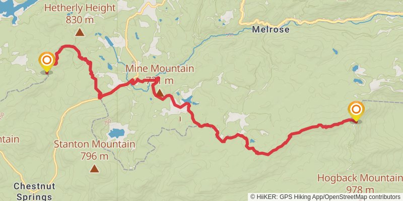 Palmetto Trail stage 12 Map