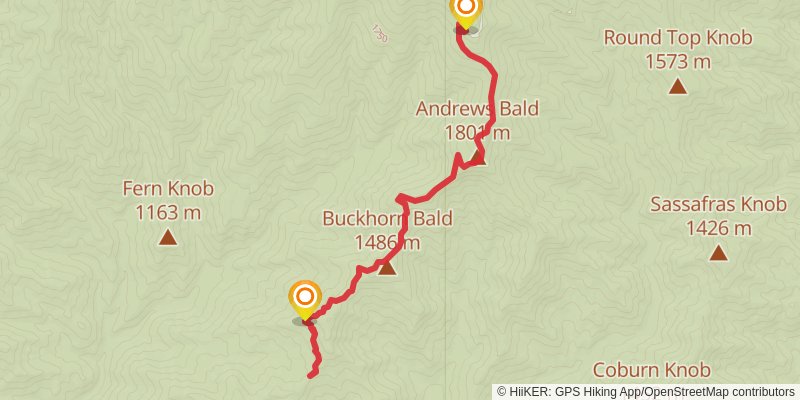 Forney Ridge Trail stage 2 Map