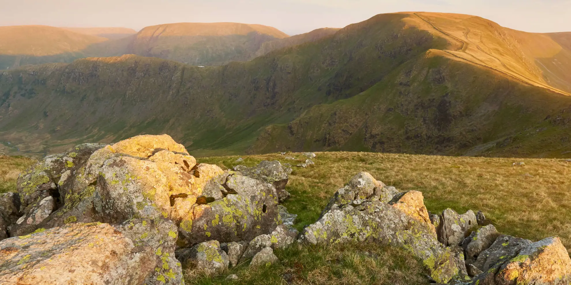 An image depicting the trail Harter Fell Loop via Hard Knot and its surrounding area.