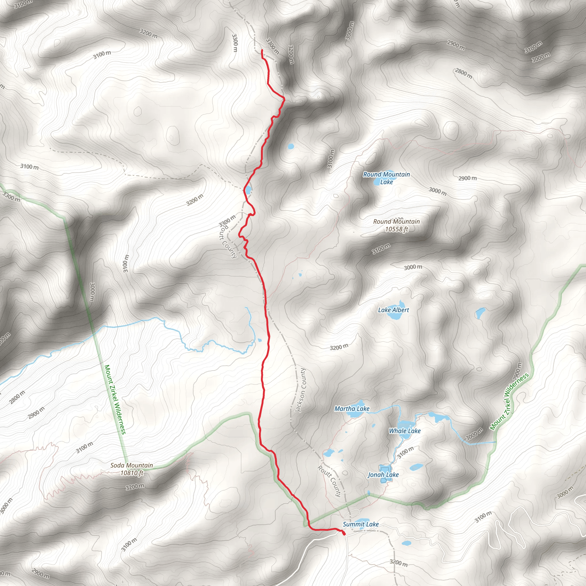 Wyoming Trail via Buffalo Pass mobile static map