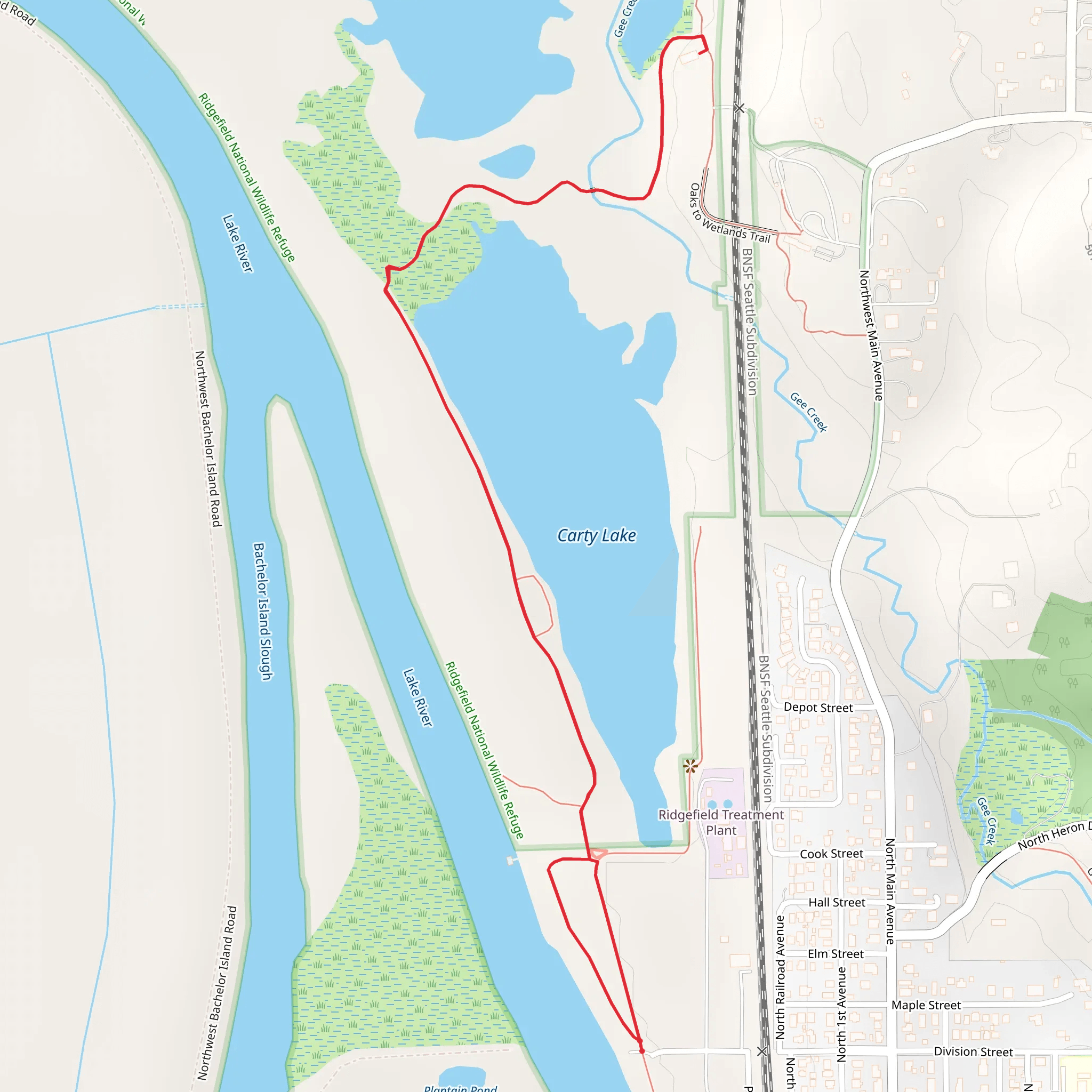 Carty Lake and Duck Lake mobile static map