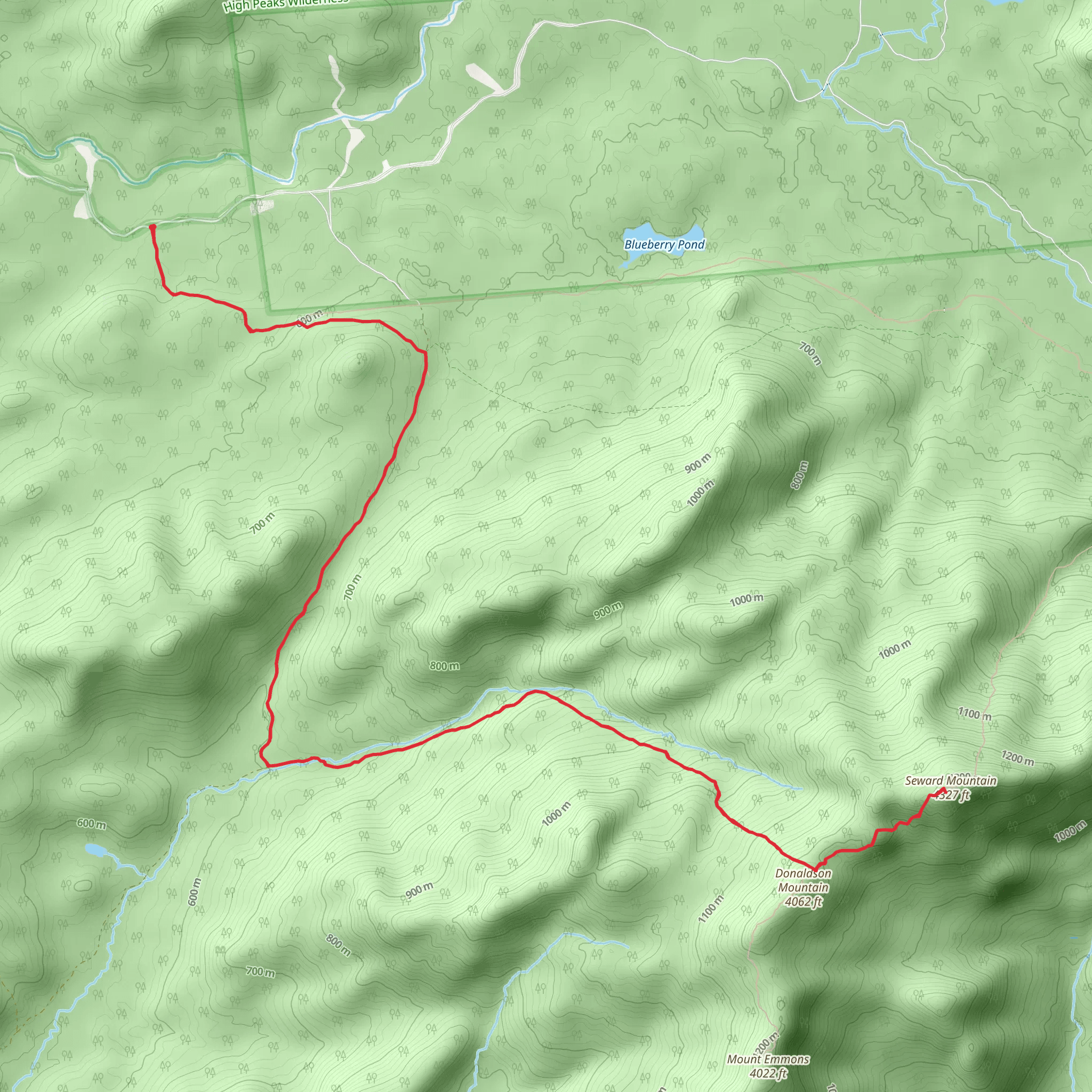 Seward Mountain via Calkins Brook Trail mobile static map