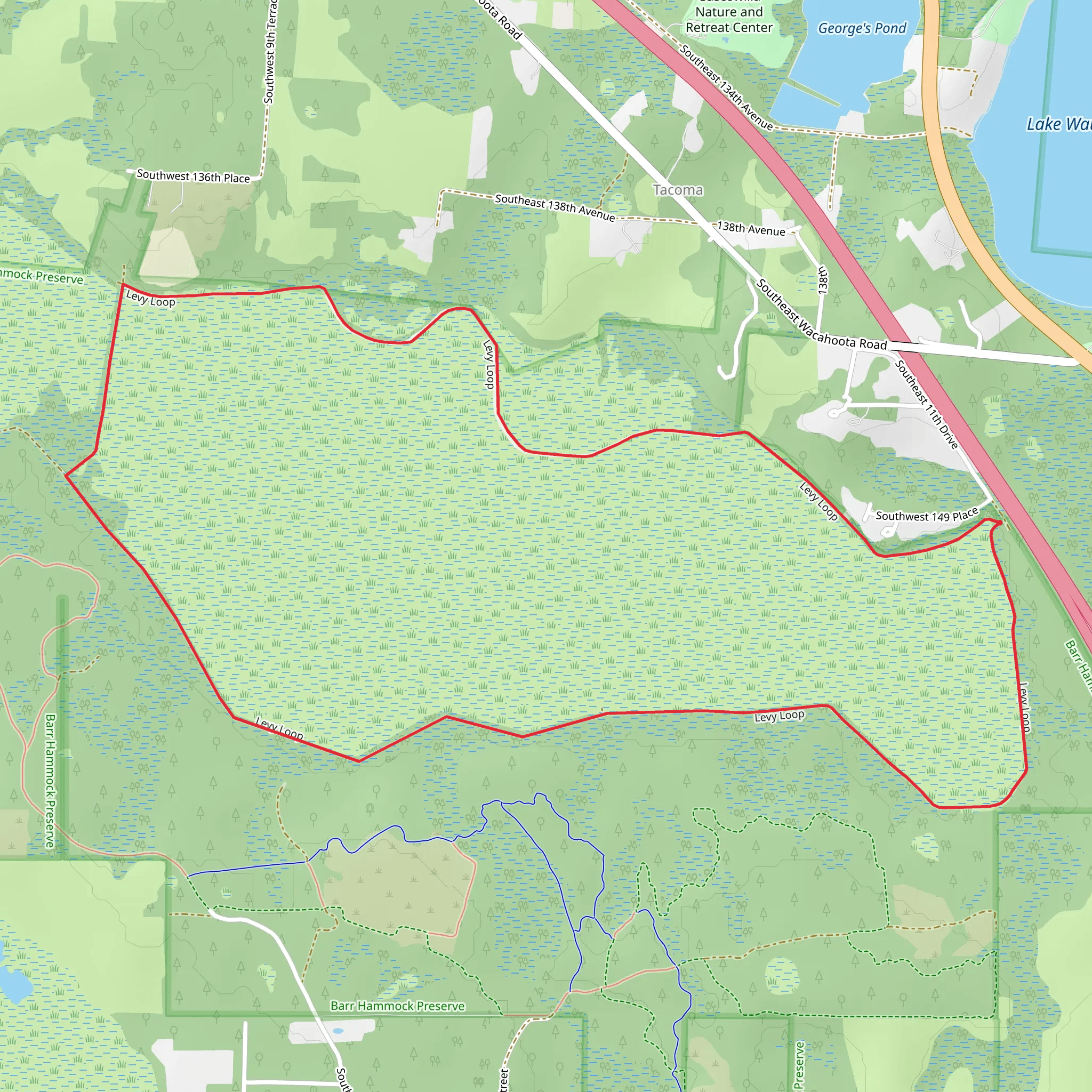 Barr Hammock Preserve Loop mobile static map