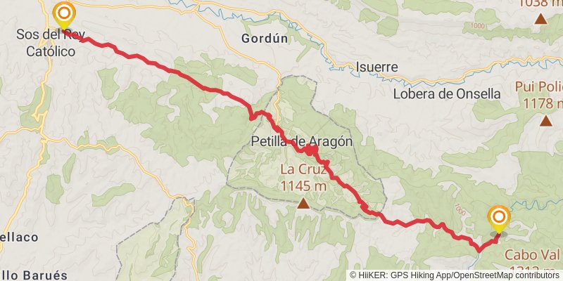 Camino Catalan stage 18 Map