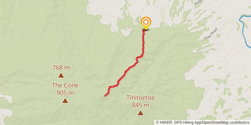 Pirongia Summit - Tirohanga Track stage 1 Map