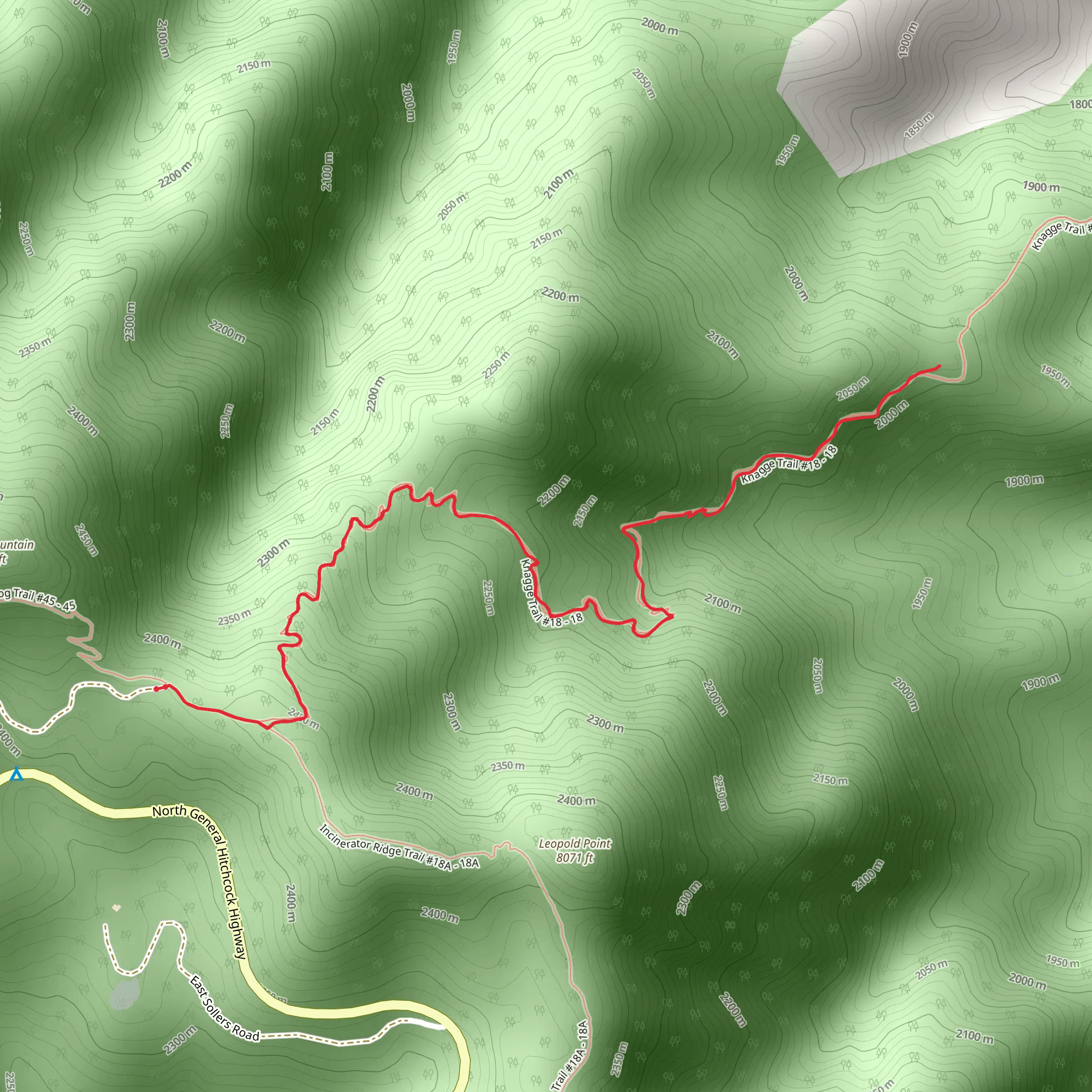 Knagge Trail mobile static map