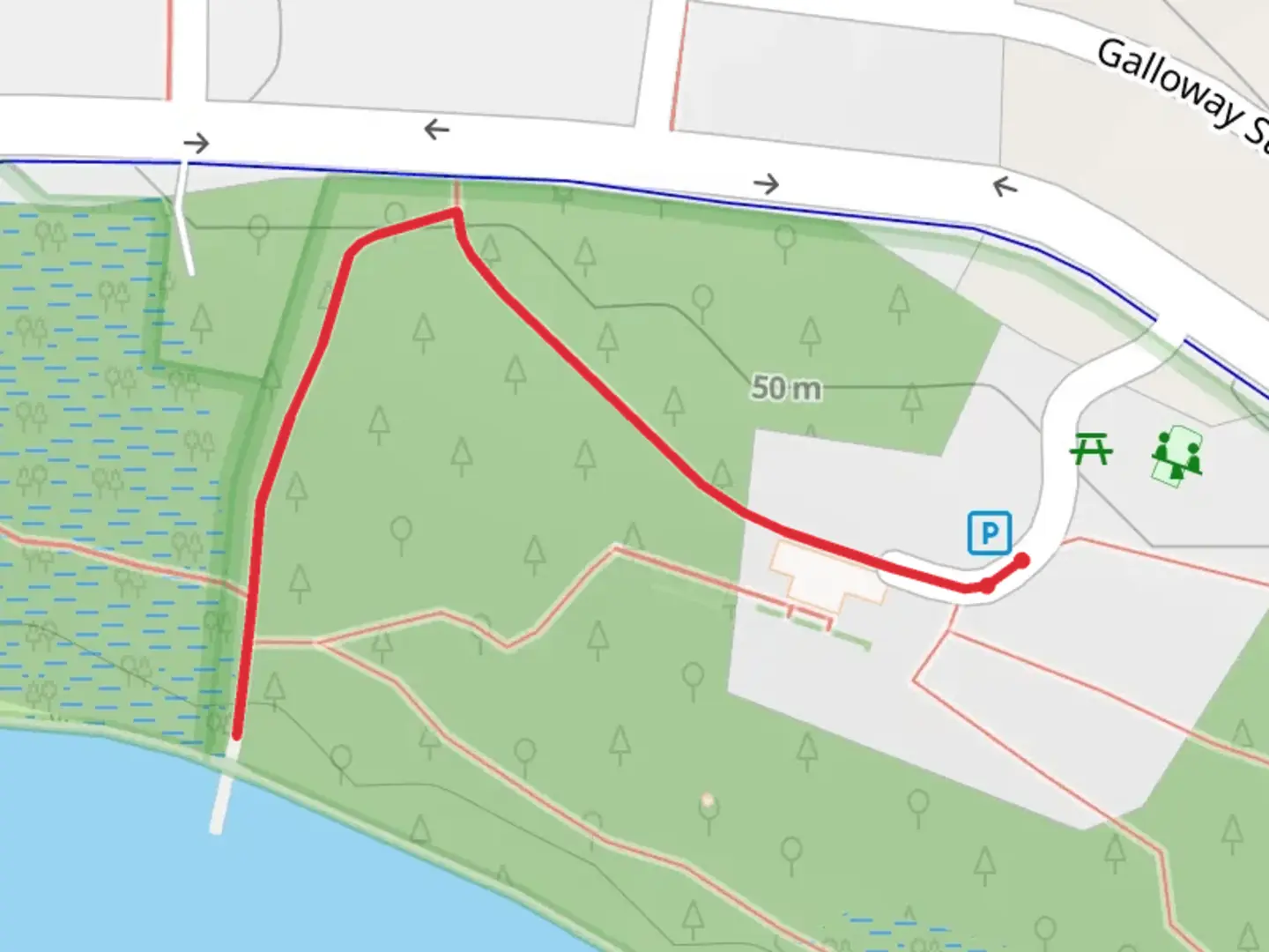 An image depicting the trail Mackay Boulevard and its surrounding area.