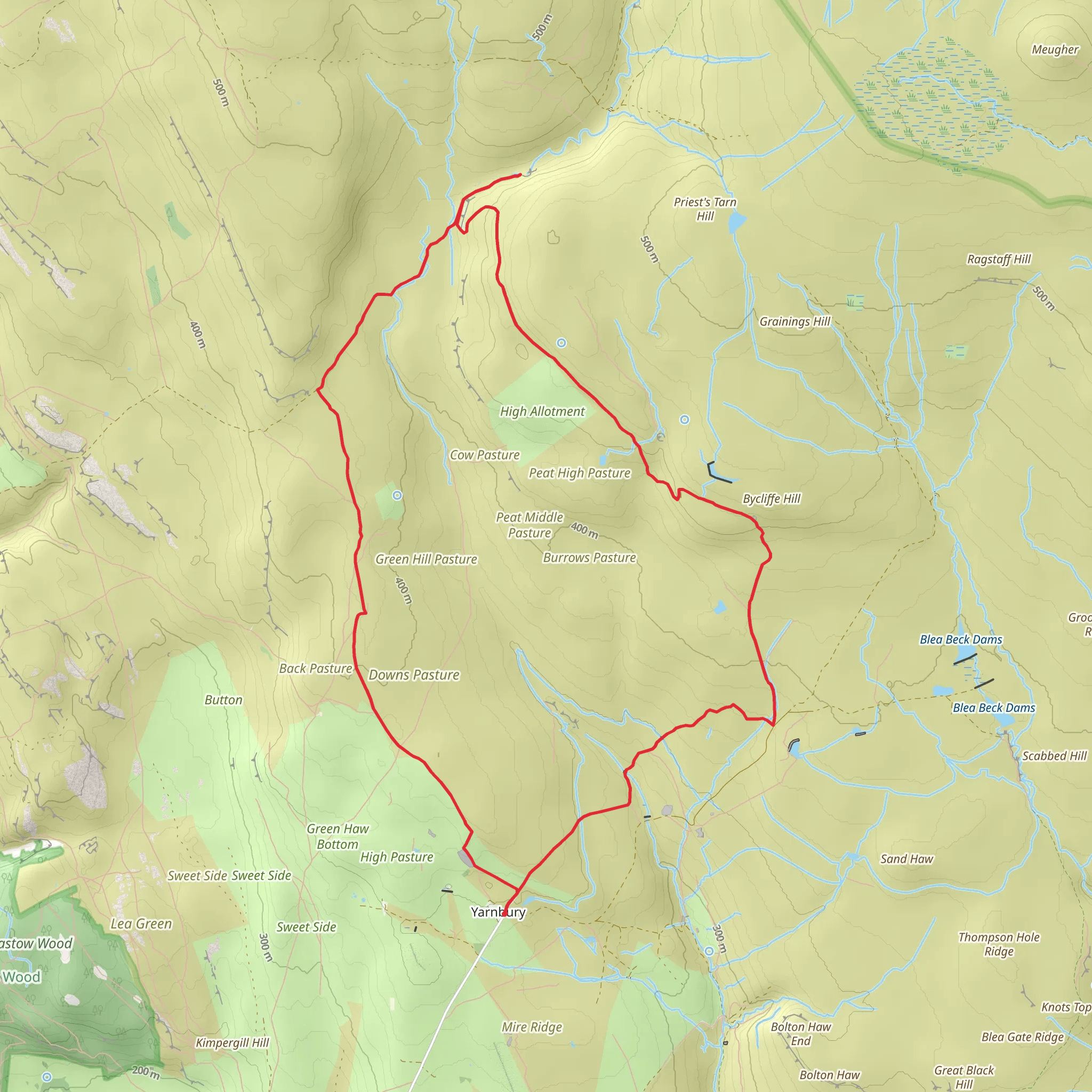 Mossdale Caverns Loop - Yarnbury mobile static map