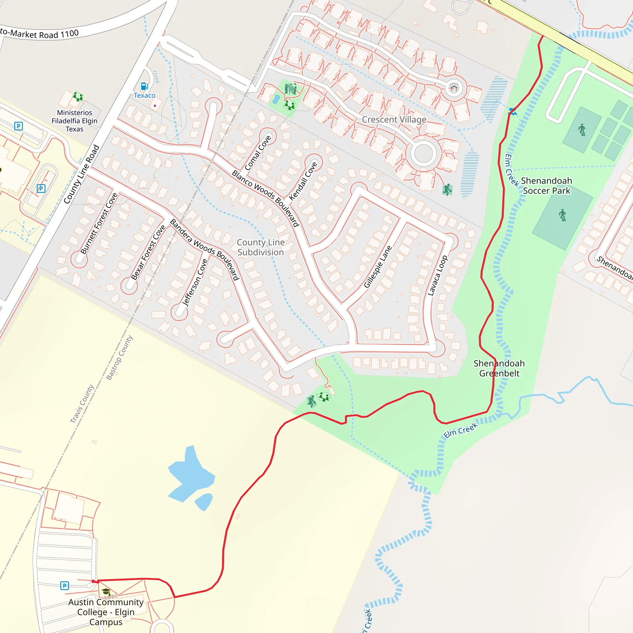 Shenandoah Greenbelt mobile static map