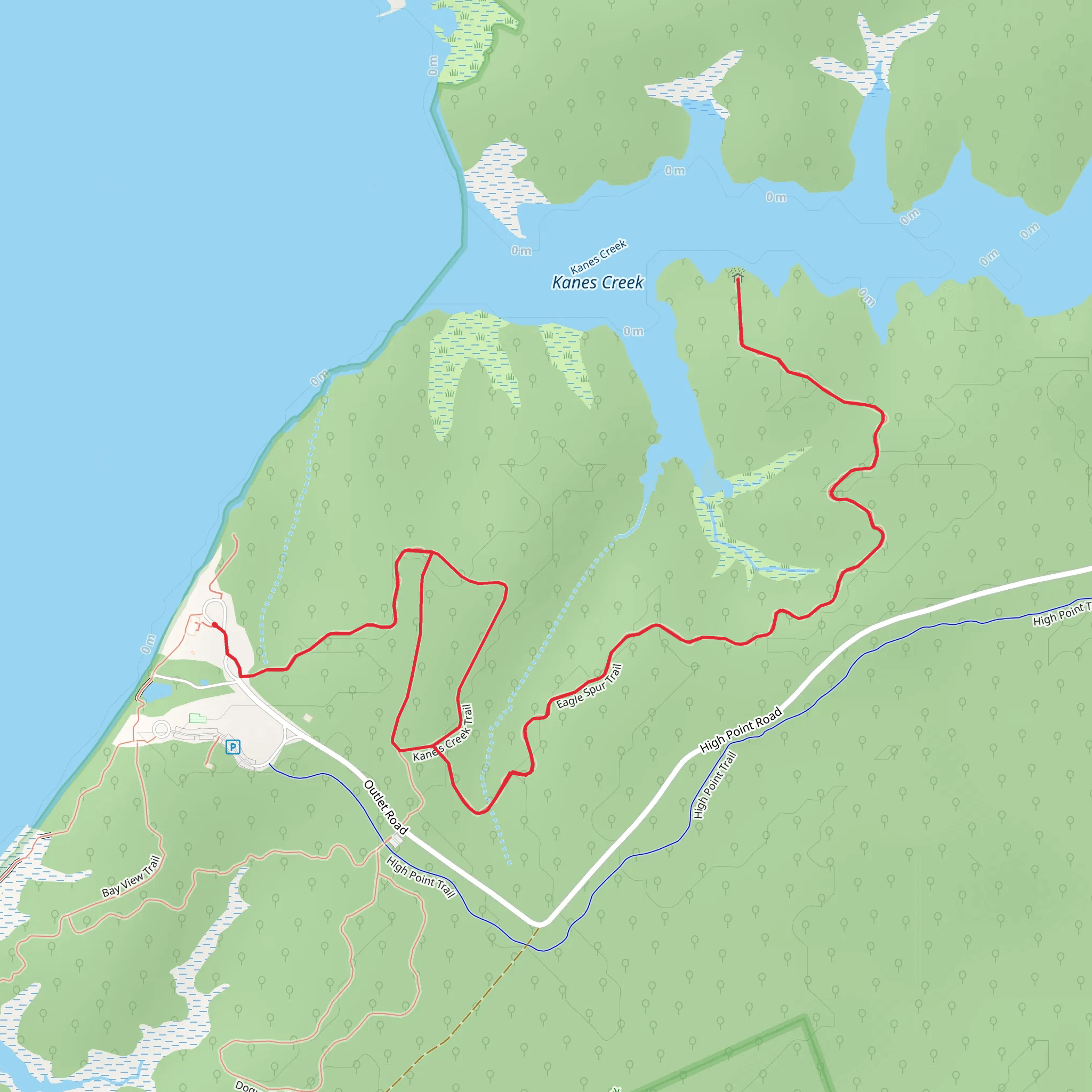 Kane's Creek Trail mobile static map