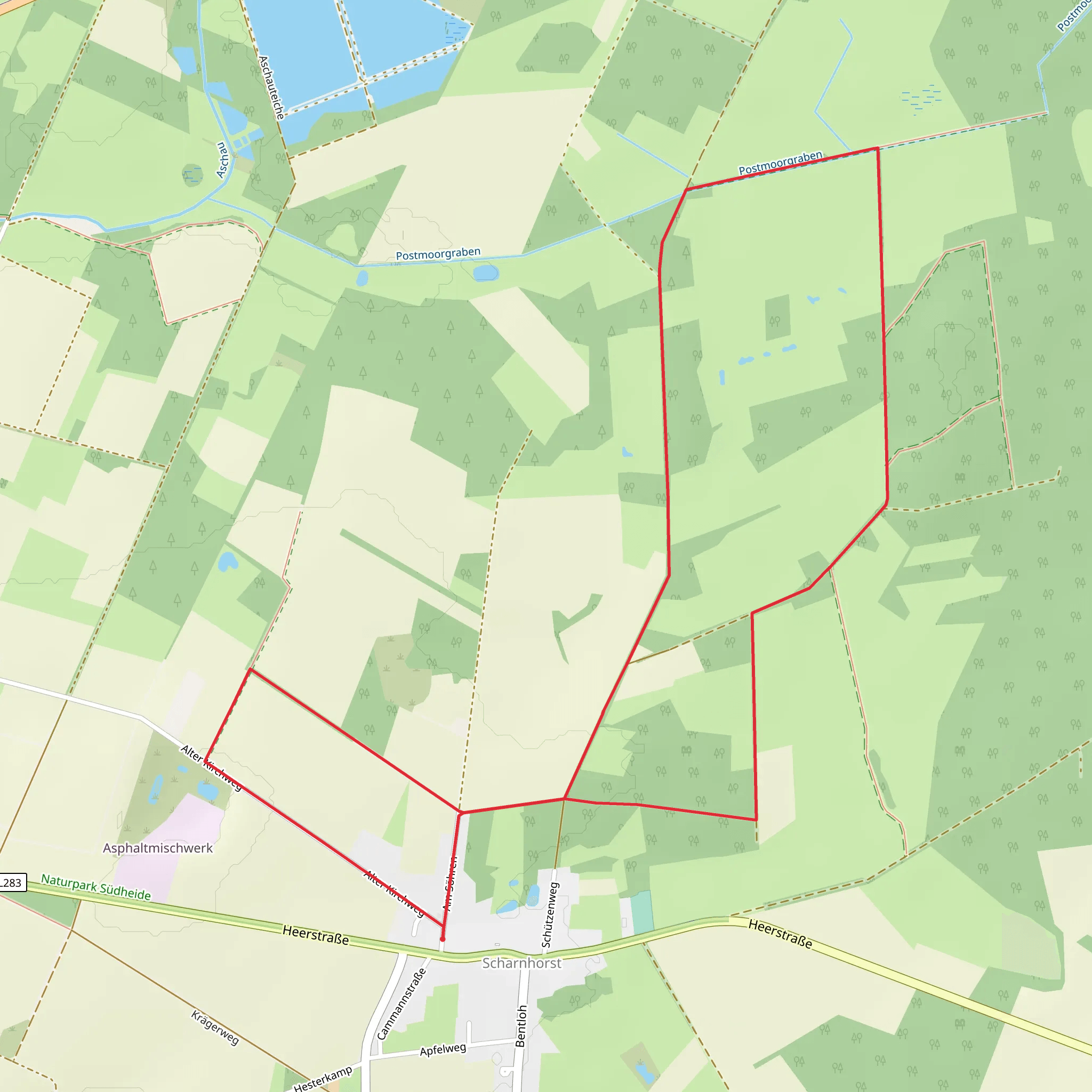 Weisses Moor mobile static map