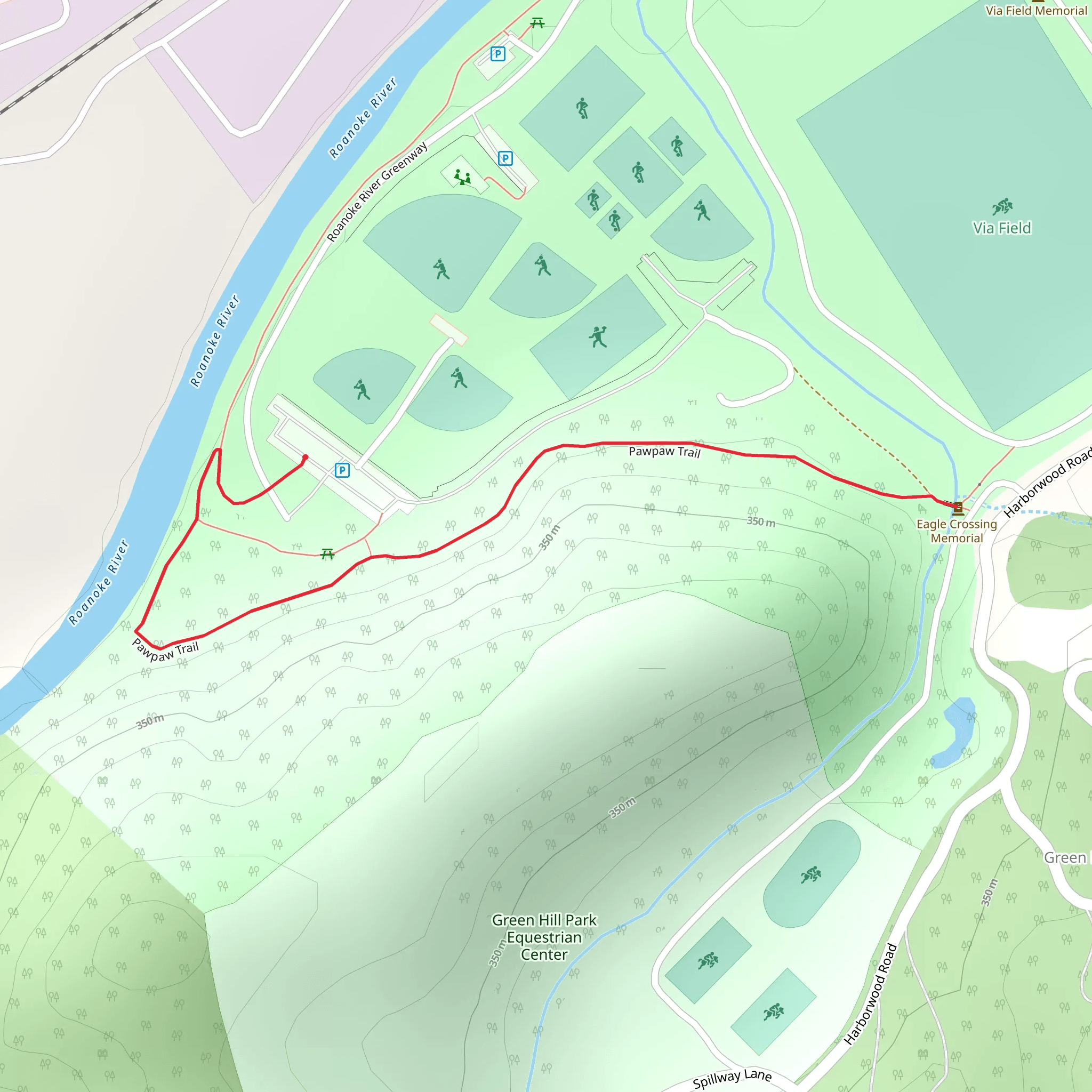 Pawpaw Trail mobile static map