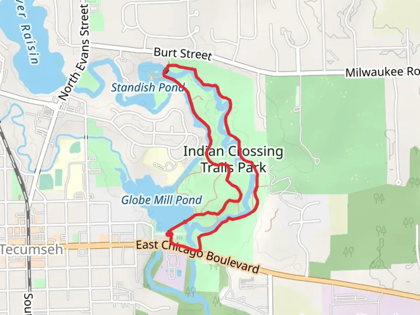 An image depicting the trail Main and North Loop Trail and its surrounding area.