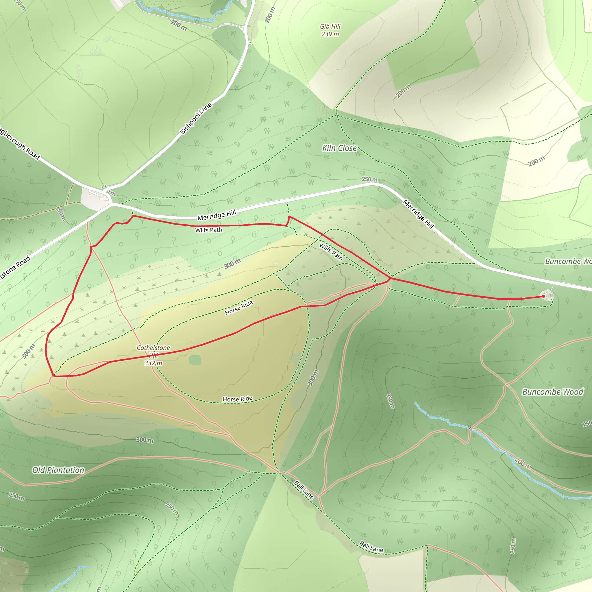 Cothelstone Hill mobile static map