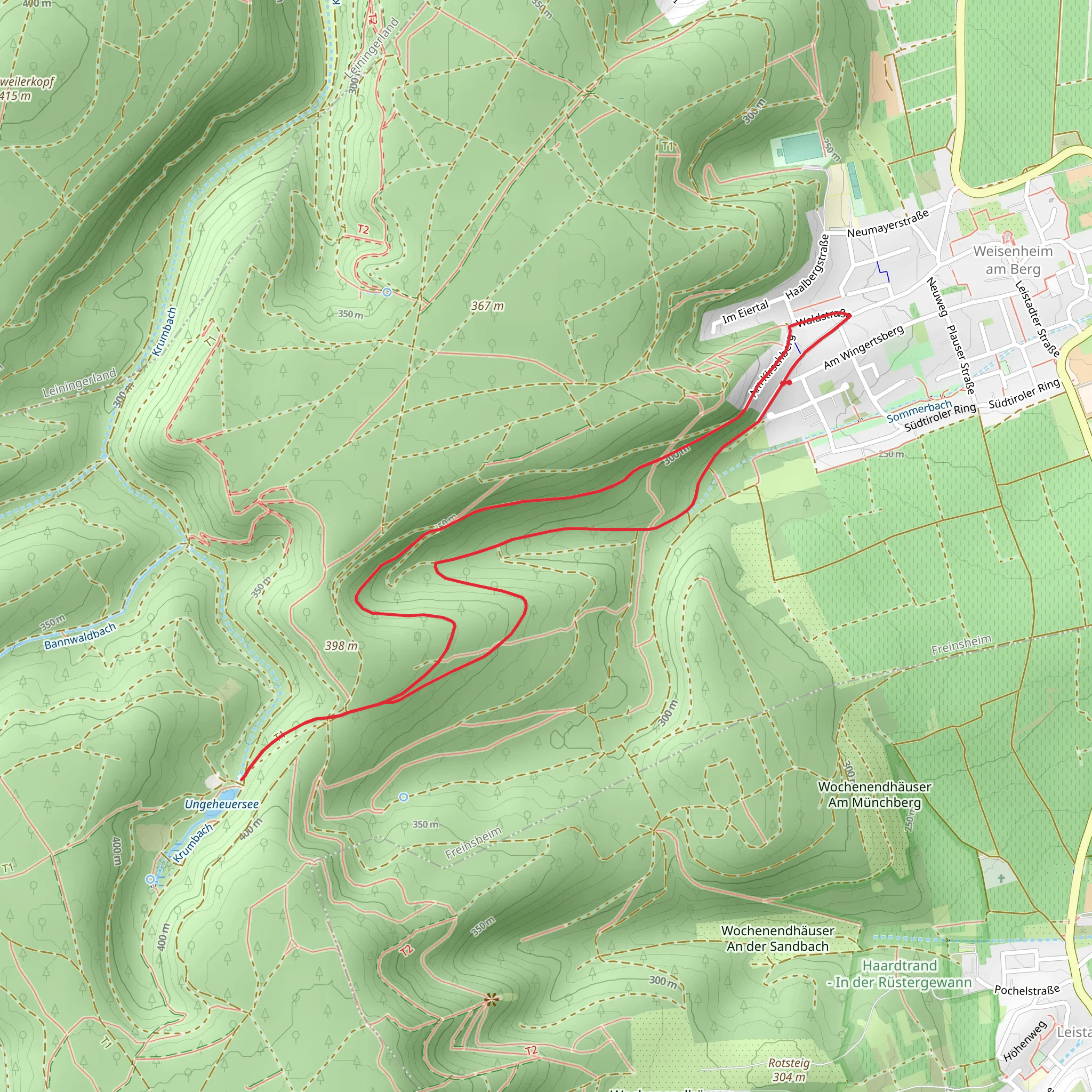 Weisenheim am Berg RW 3 and Weisenheim am Berg - Baenkeltour Loop mobile static map