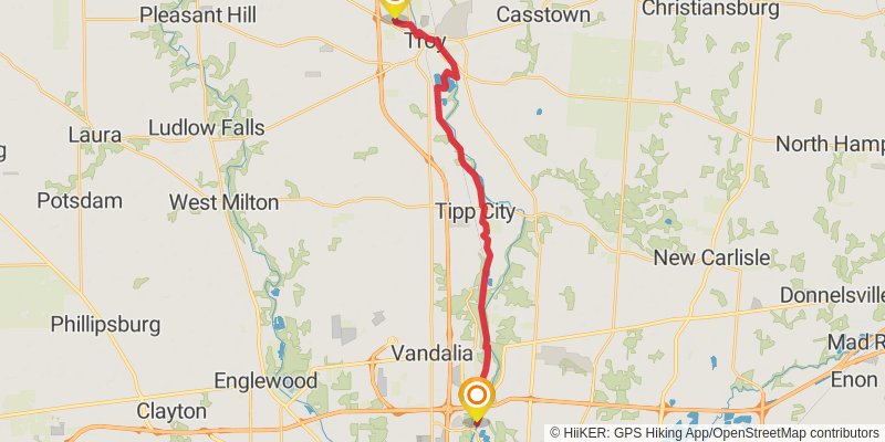 North Country Trail - Ohio stage 16 Map
