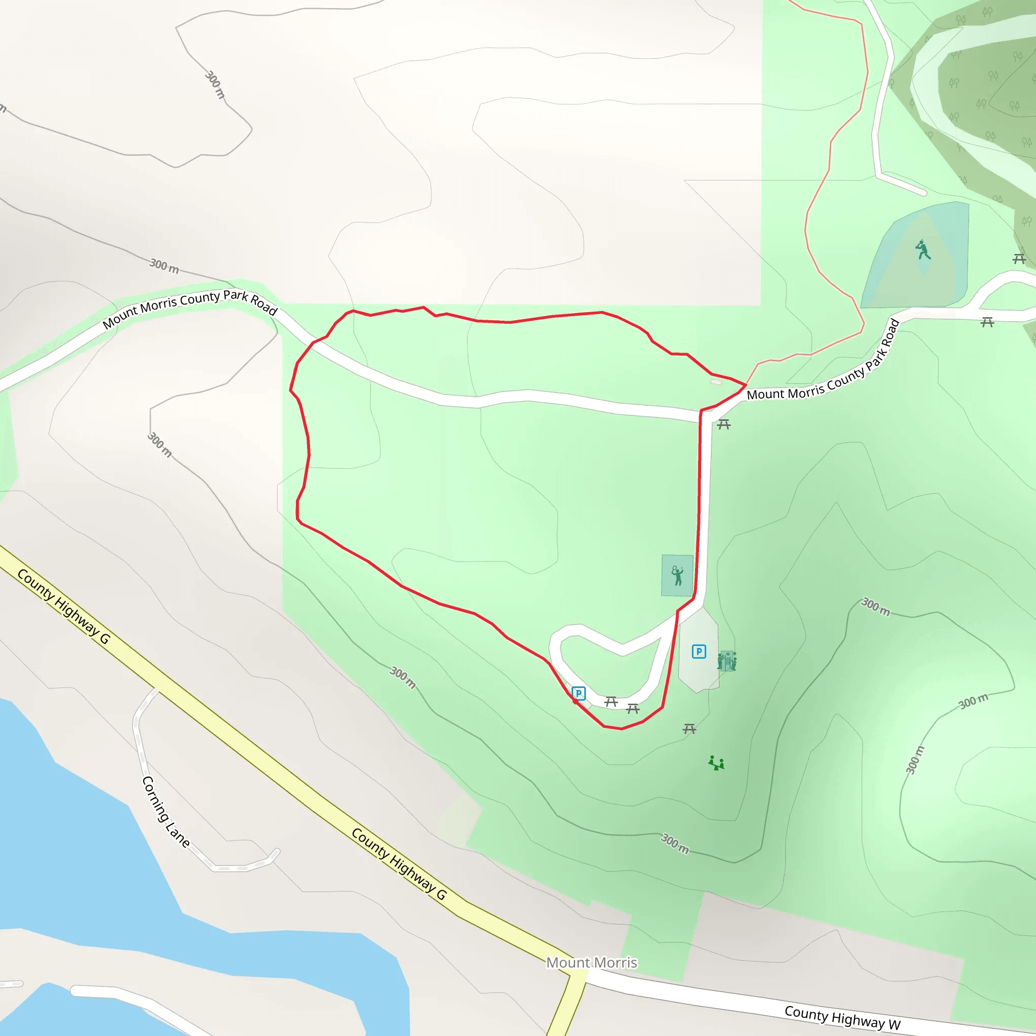 Mount Morris County Park Road Loop mobile static map