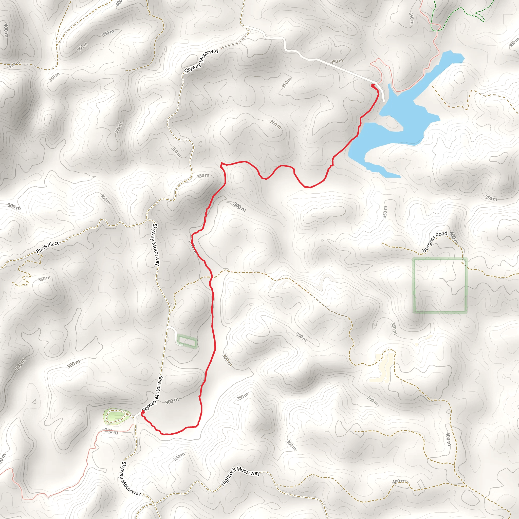 Choccolocco Creek Lake Number 7 via Pinhoti Trail - Pine Glen Recreation Area mobile static map