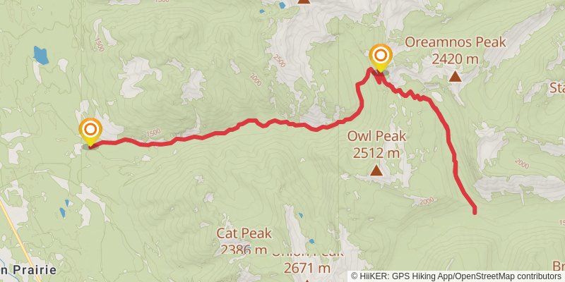 Lion - Palisade Trail stage 3 Map