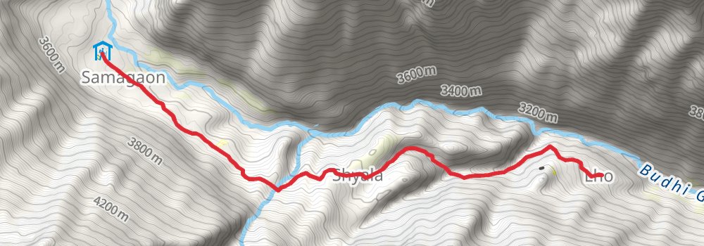 Manaslu Trek stage 8 Map