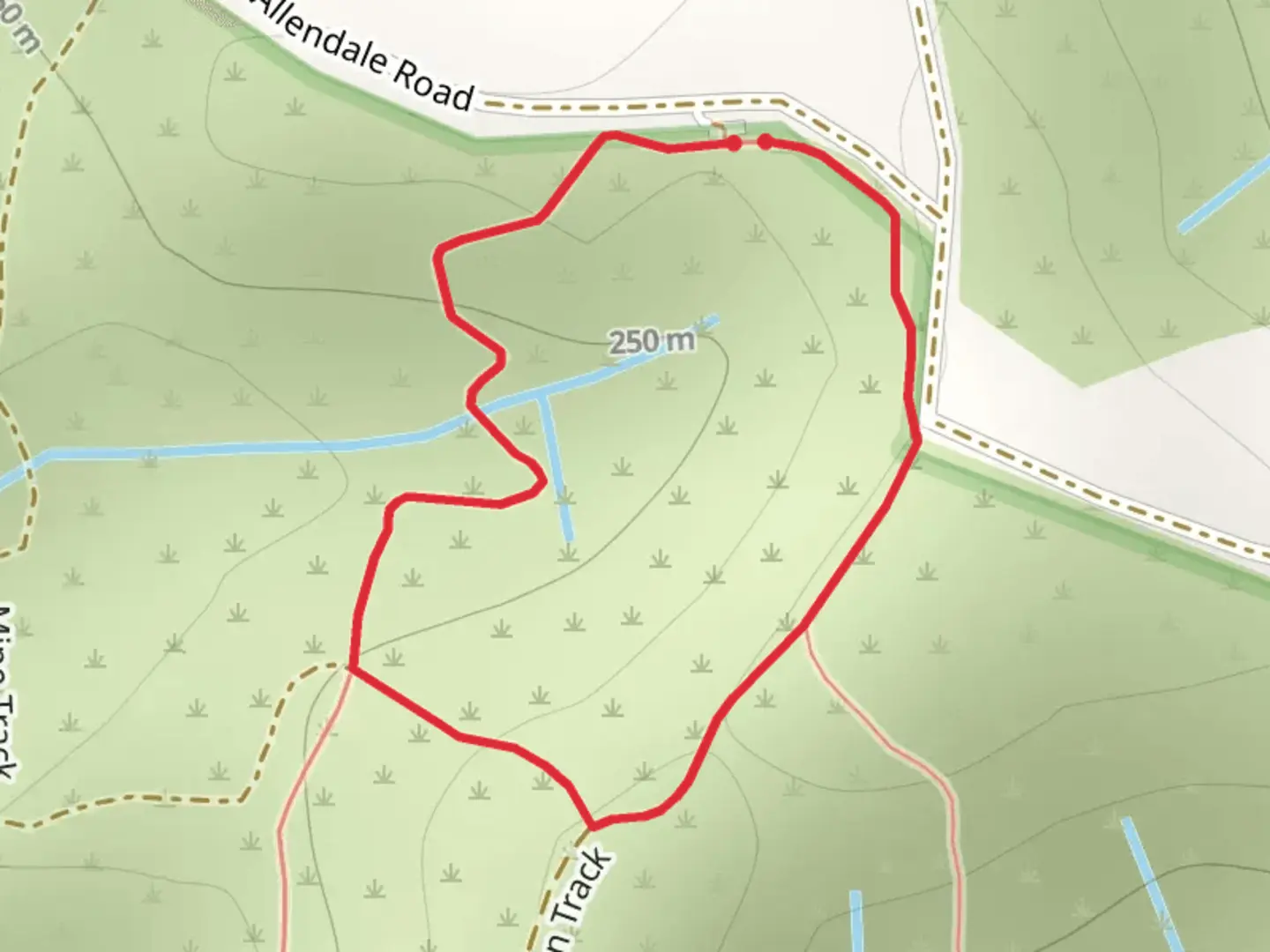 An image depicting the trail Victoria Hill Circuit Track and its surrounding area.