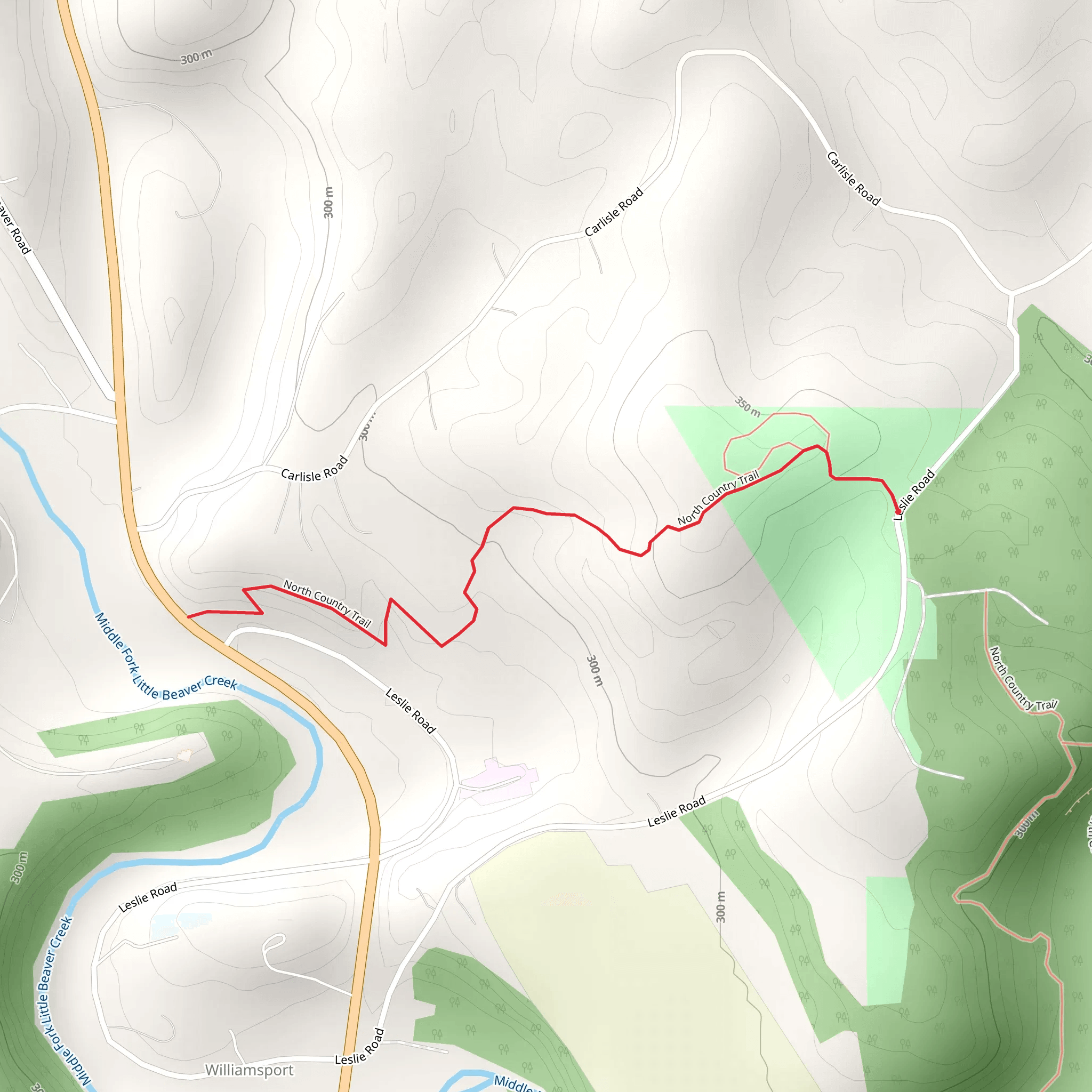 NCT Short Trail mobile static map