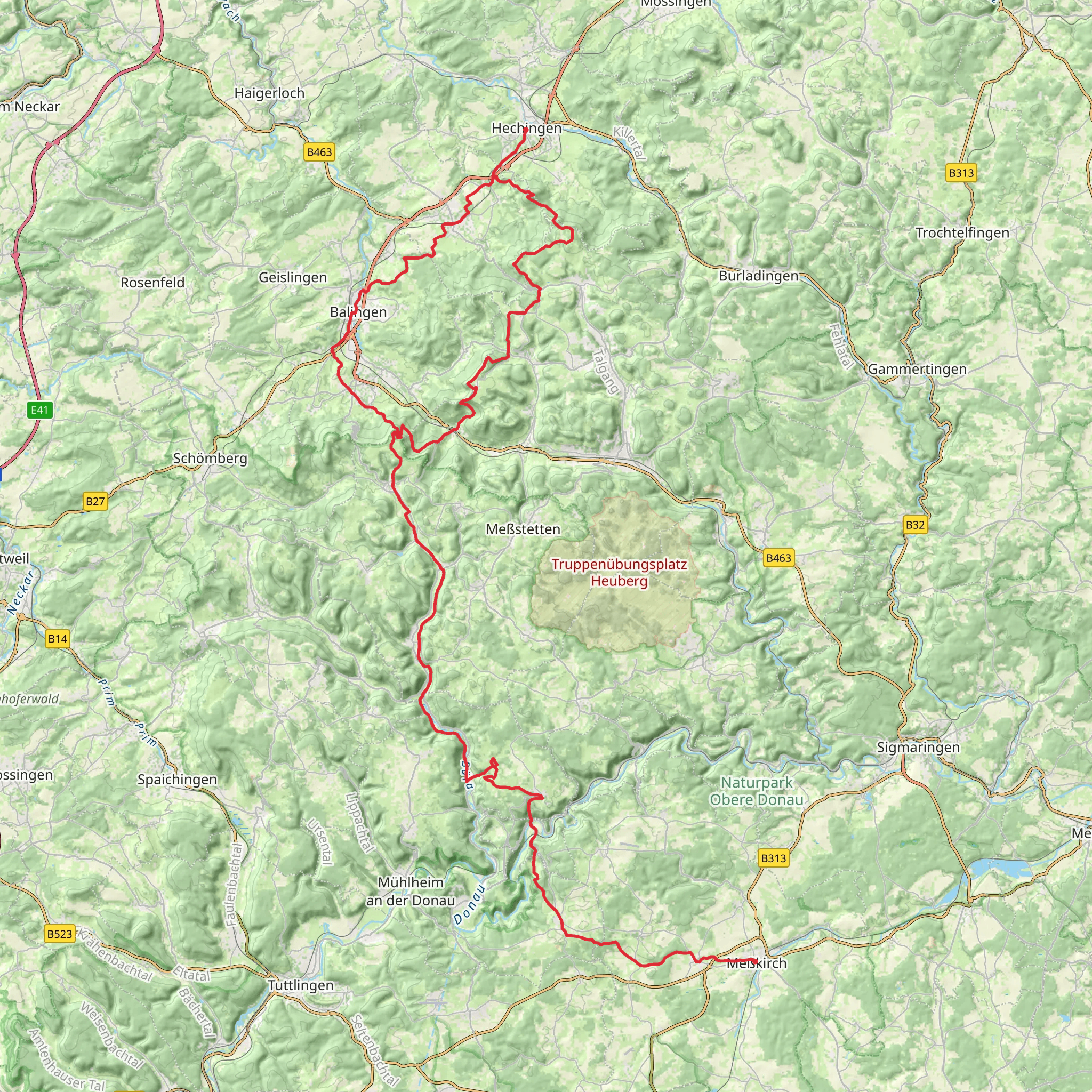 Beuroner Jakobsweg mobile static map