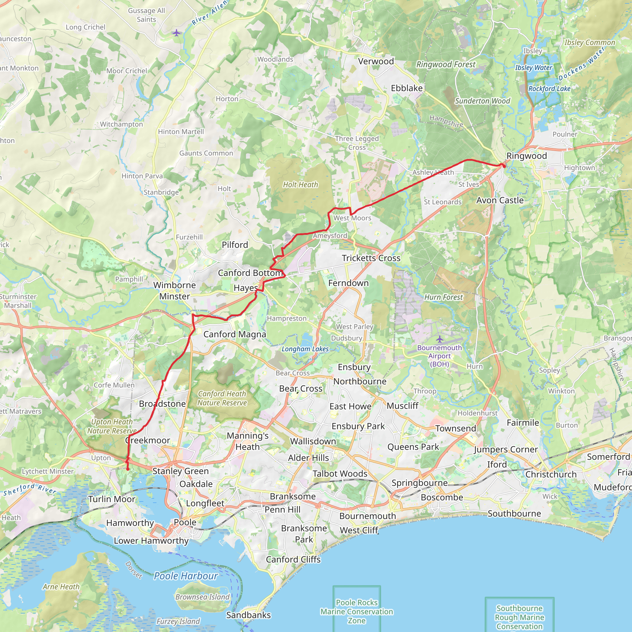 Castleman Trailway mobile static map
