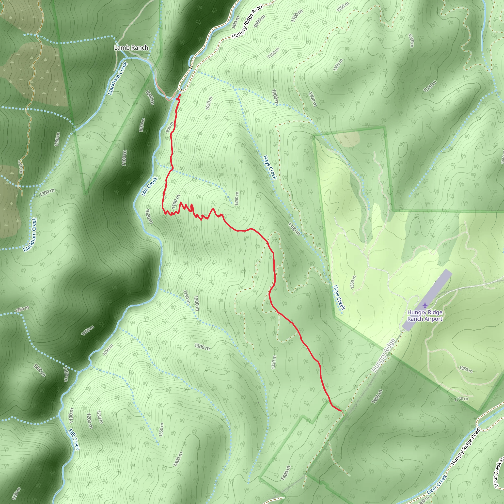 Hays creek Trail mobile static map
