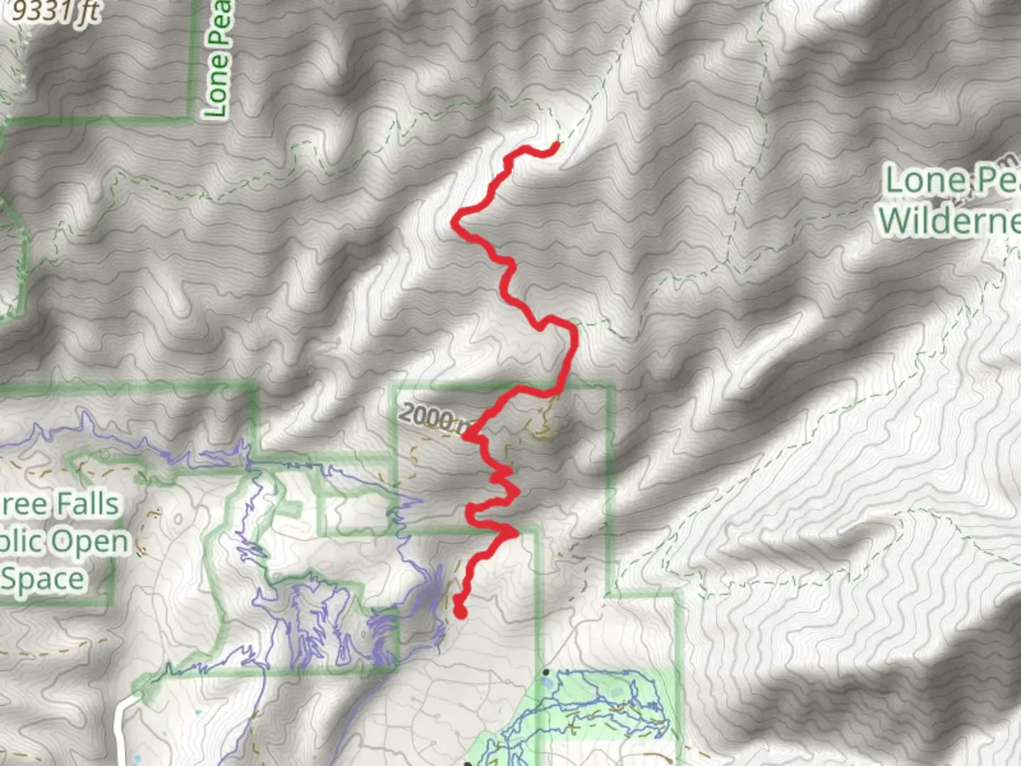An image depicting the trail First Hamongog Trail Out and Back and its surrounding area.