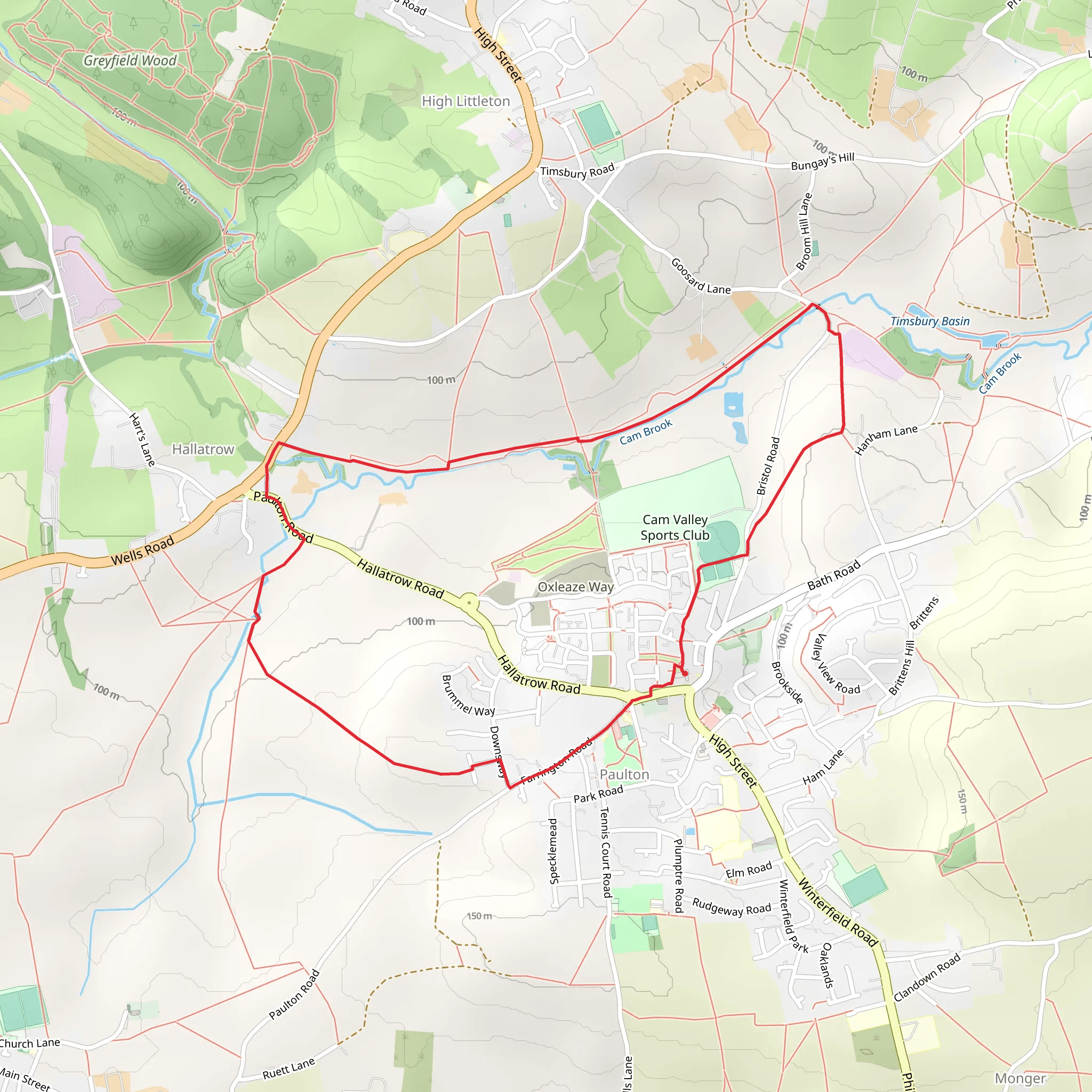 High Littleton Park Loop mobile static map