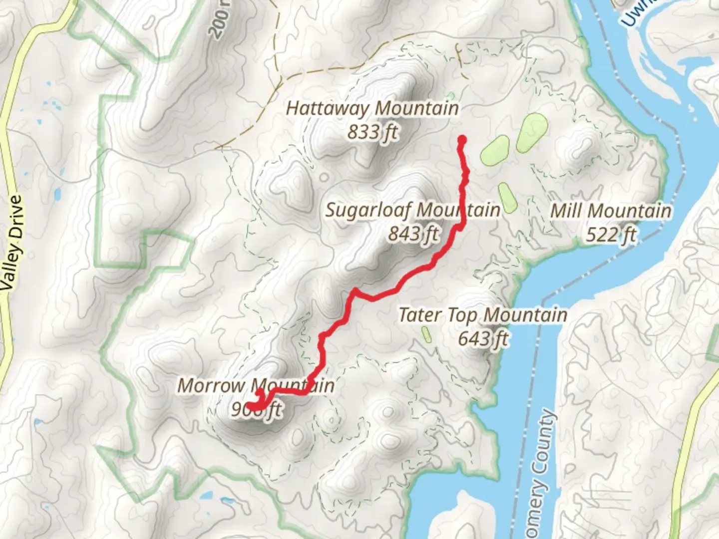 An image depicting the trail Morrow Mountain Trail and its surrounding area.