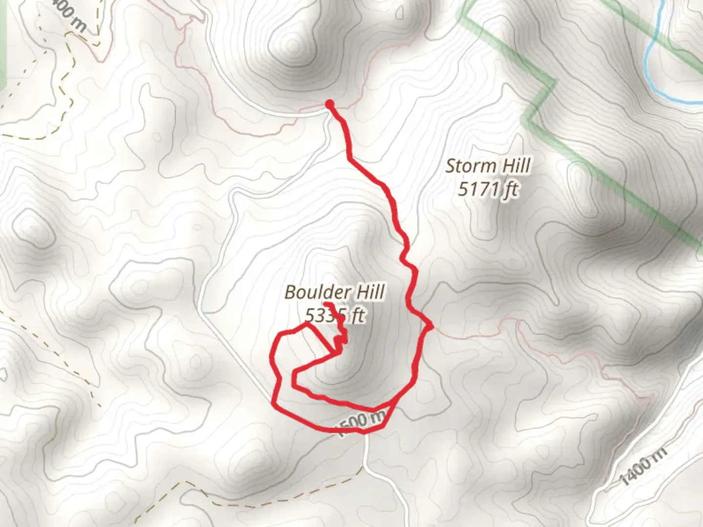 An image depicting the trail Boulder Hill via Flume Trail and its surrounding area.