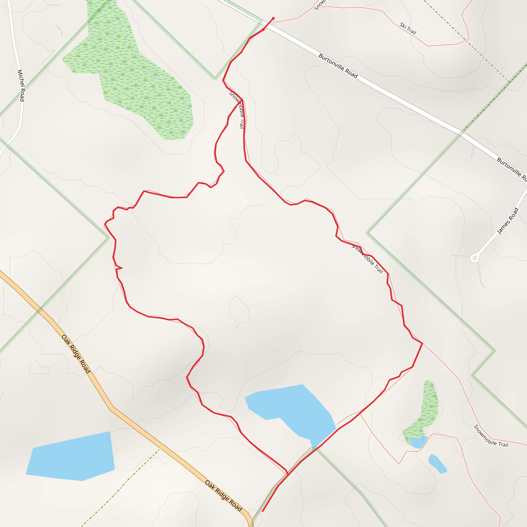 Burtonville Road Loop mobile static map