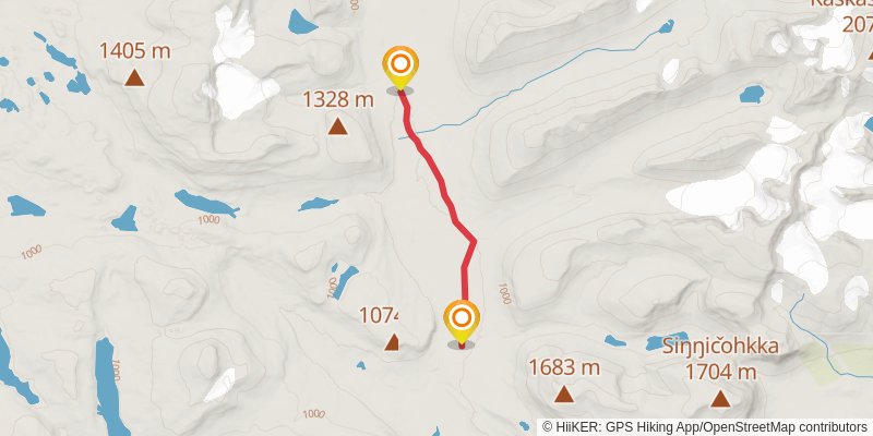 Kungsleden North stage 4 Map