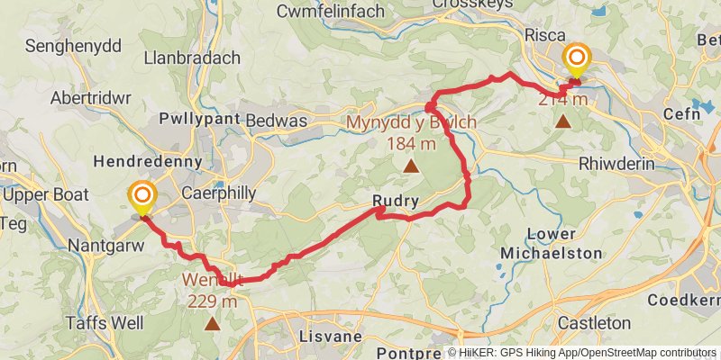 Wales Cistercian Way stage 2 Map