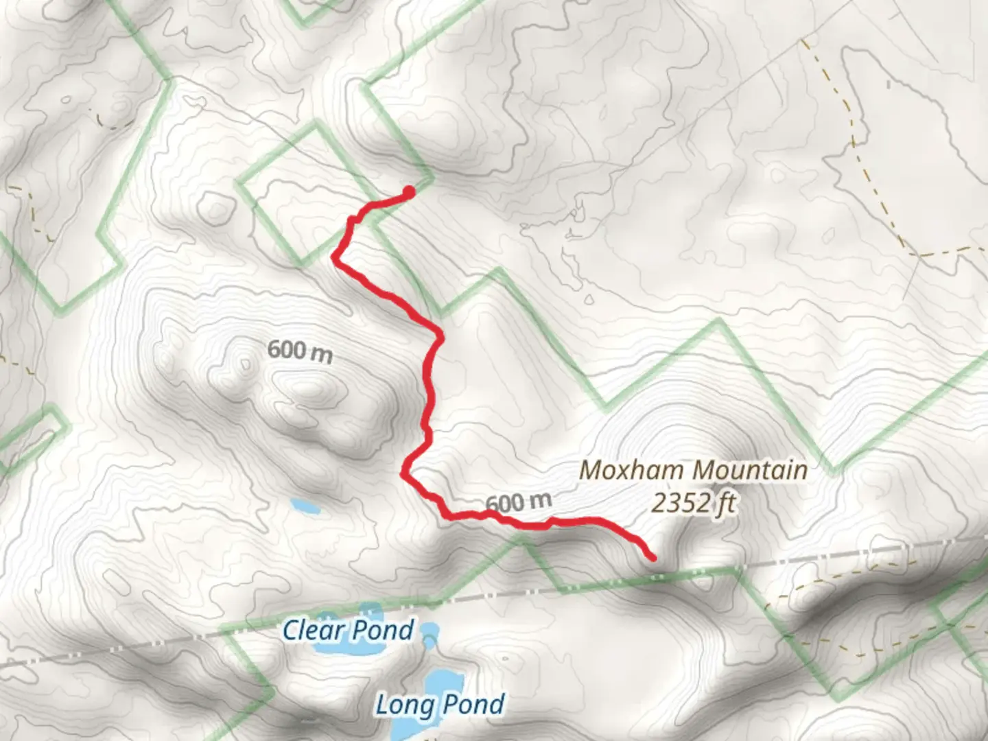 An image depicting the trail Moxham Mountain Trail and its surrounding area.