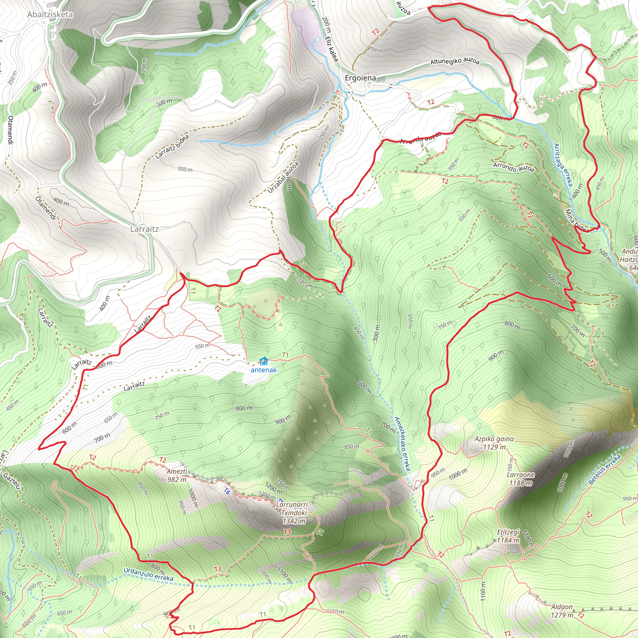 Txindoki Trail PR GI 2005 mobile static map