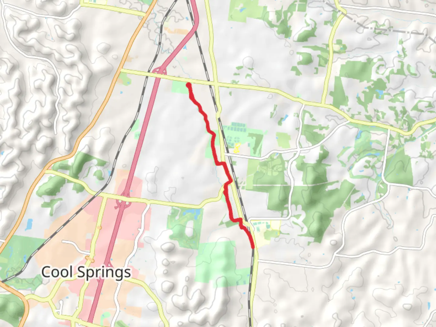 An image depicting the trail River Park Trail and Boiling Springs-Ravenwood Trail and its surrounding area.