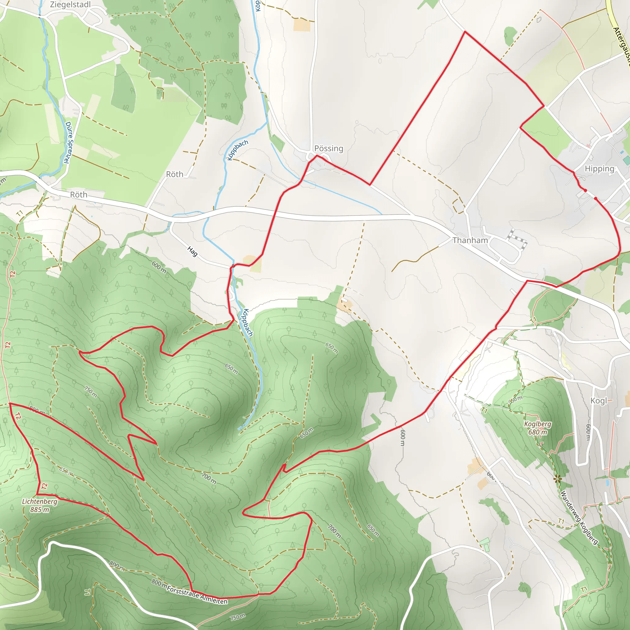 Hipping - Hag Loop 1d mobile static map