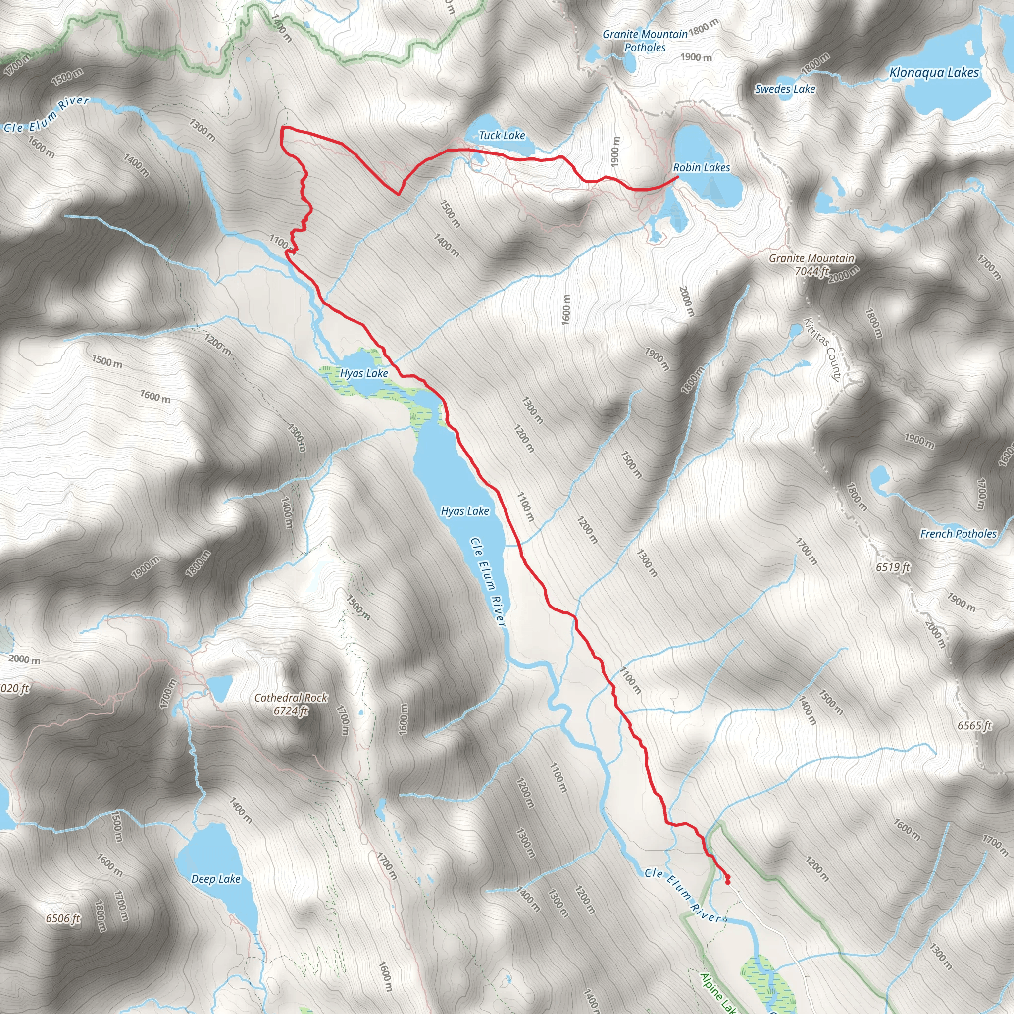 Tuck and Robin Lake via Deception Pass Trail mobile static map