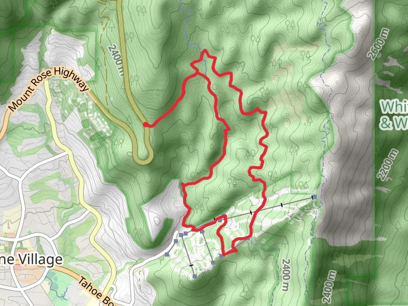 Incline Flume Trail and Tyrolean Downhill Loop