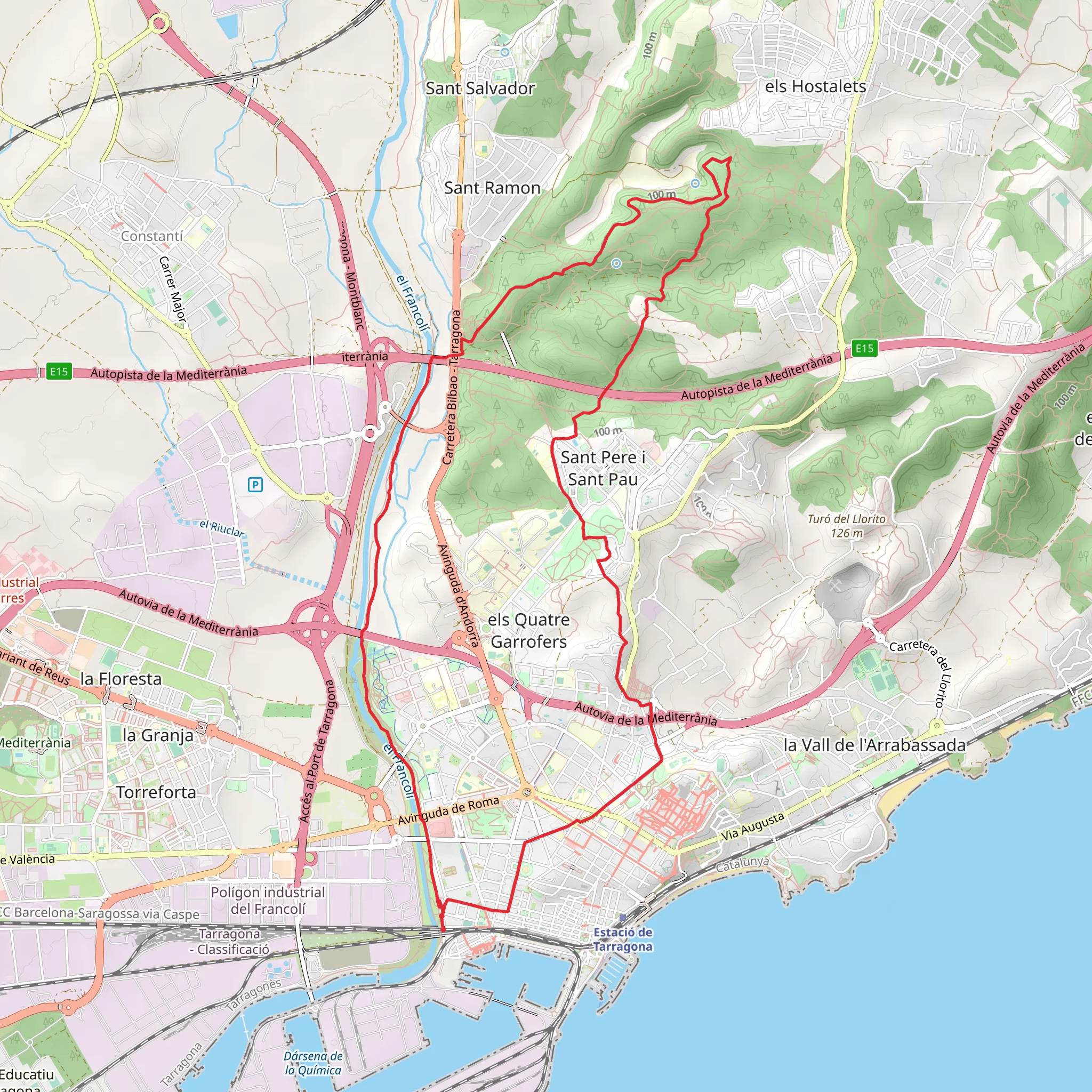 The Seraglio (Tarragona) PR C 15 mobile static map