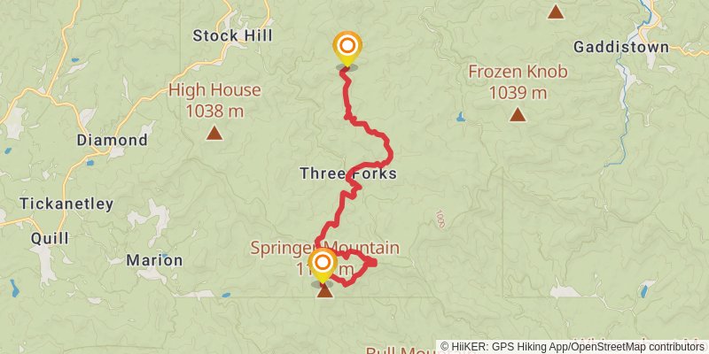 Benton Mackaye Trail stage 2 Map