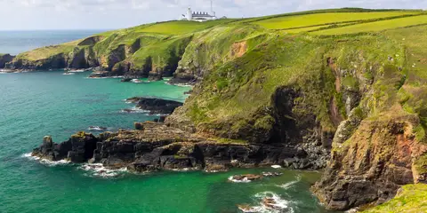 An image depicting the trail Housel Bay and Bass Point from The Lizard and its surrounding area.