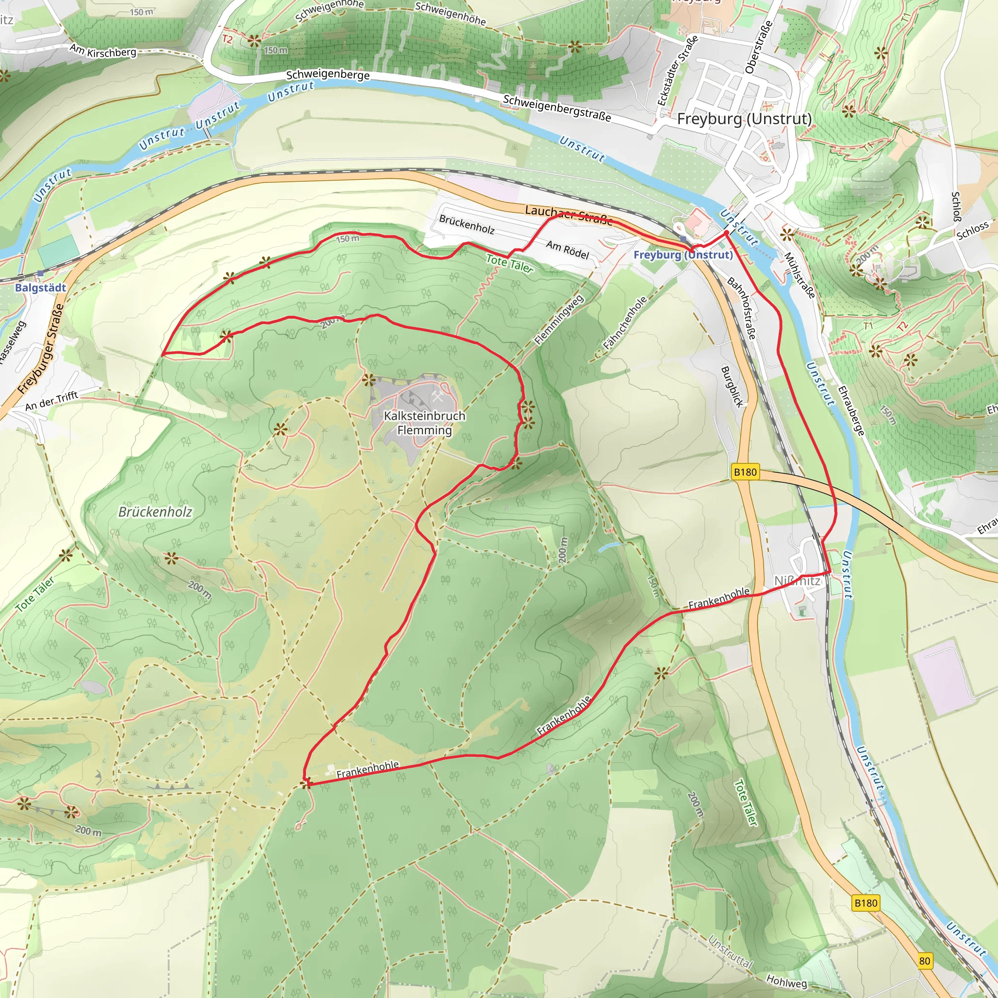 Roedel Rundweg Freyburg mobile static map