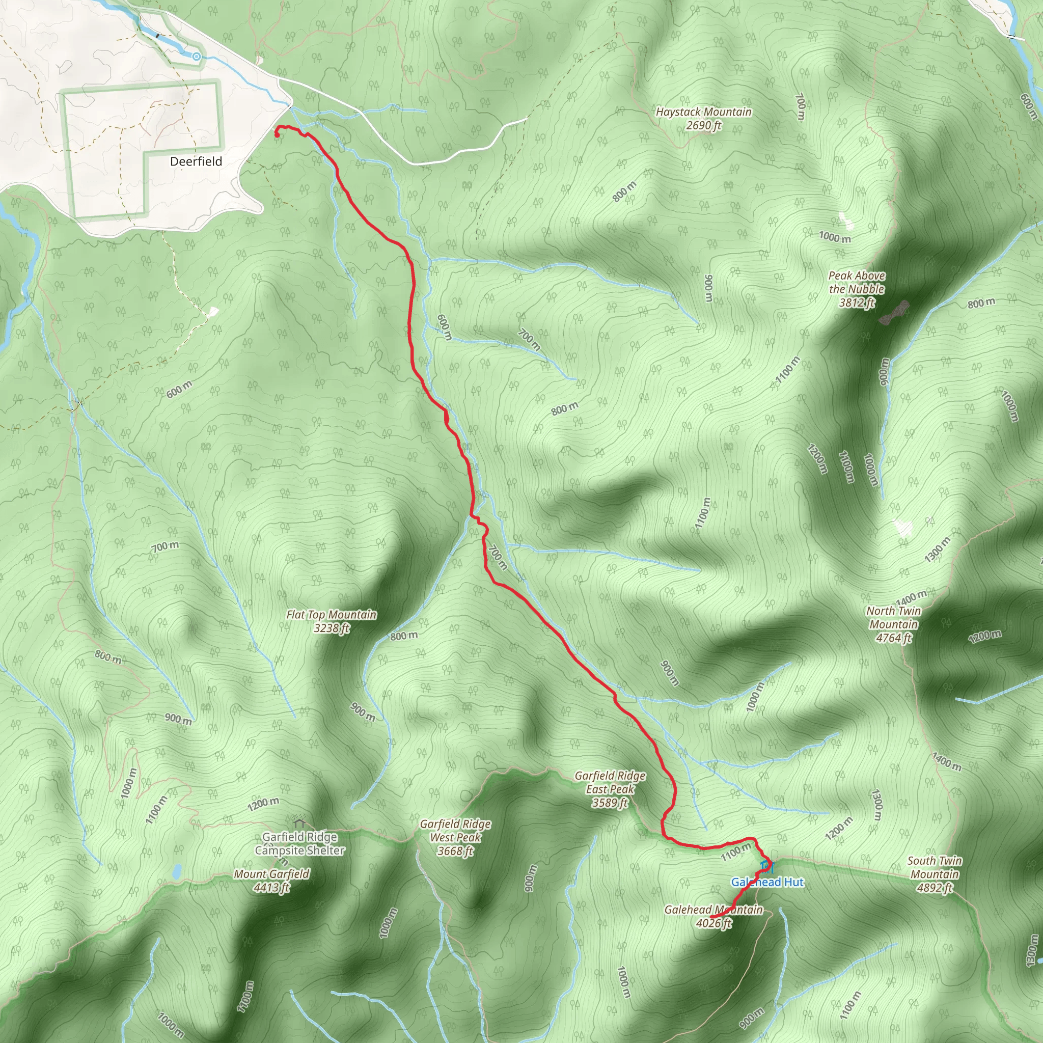 Galehead Mountain from Gale River Loop Road mobile static map