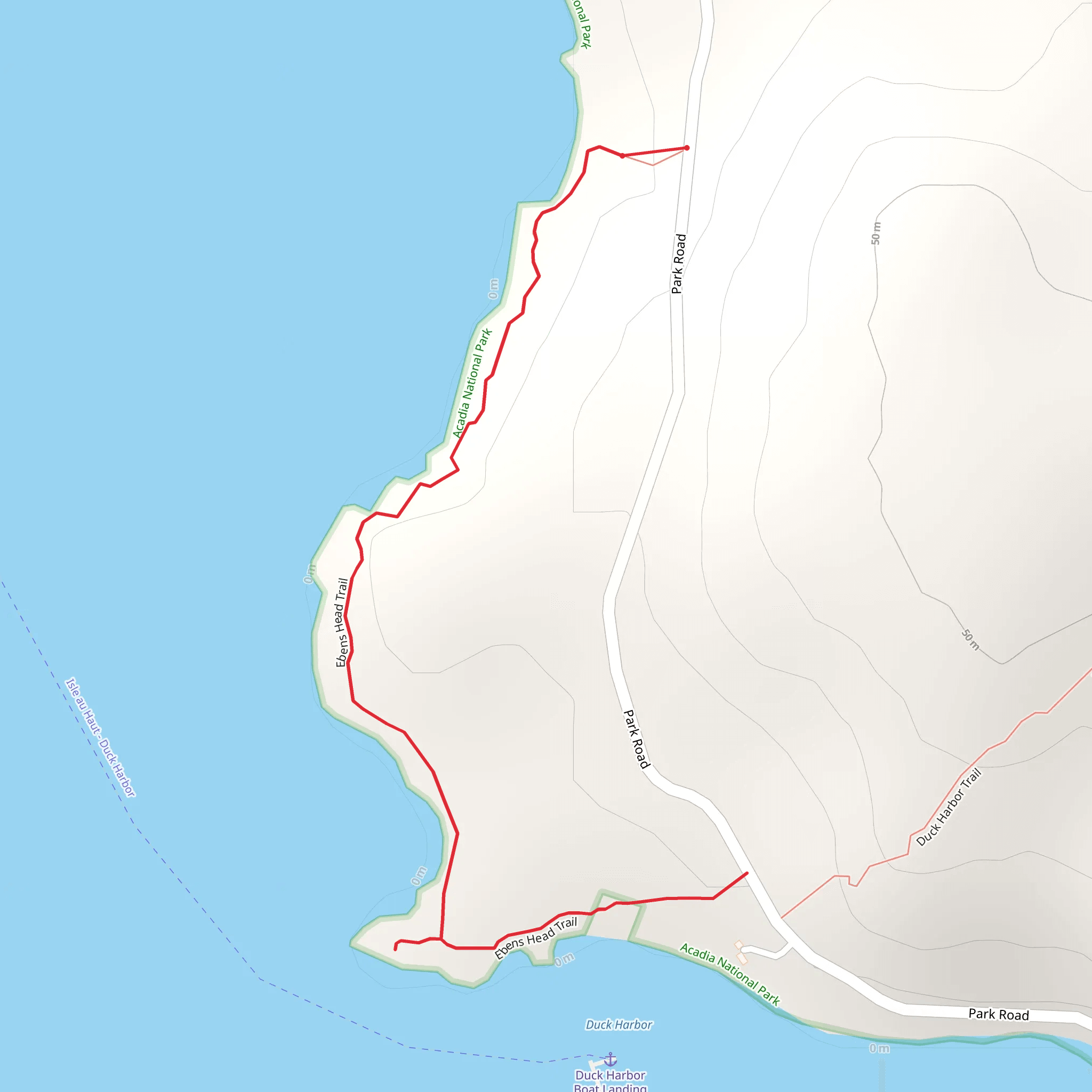 Ebens Head Trail mobile static map