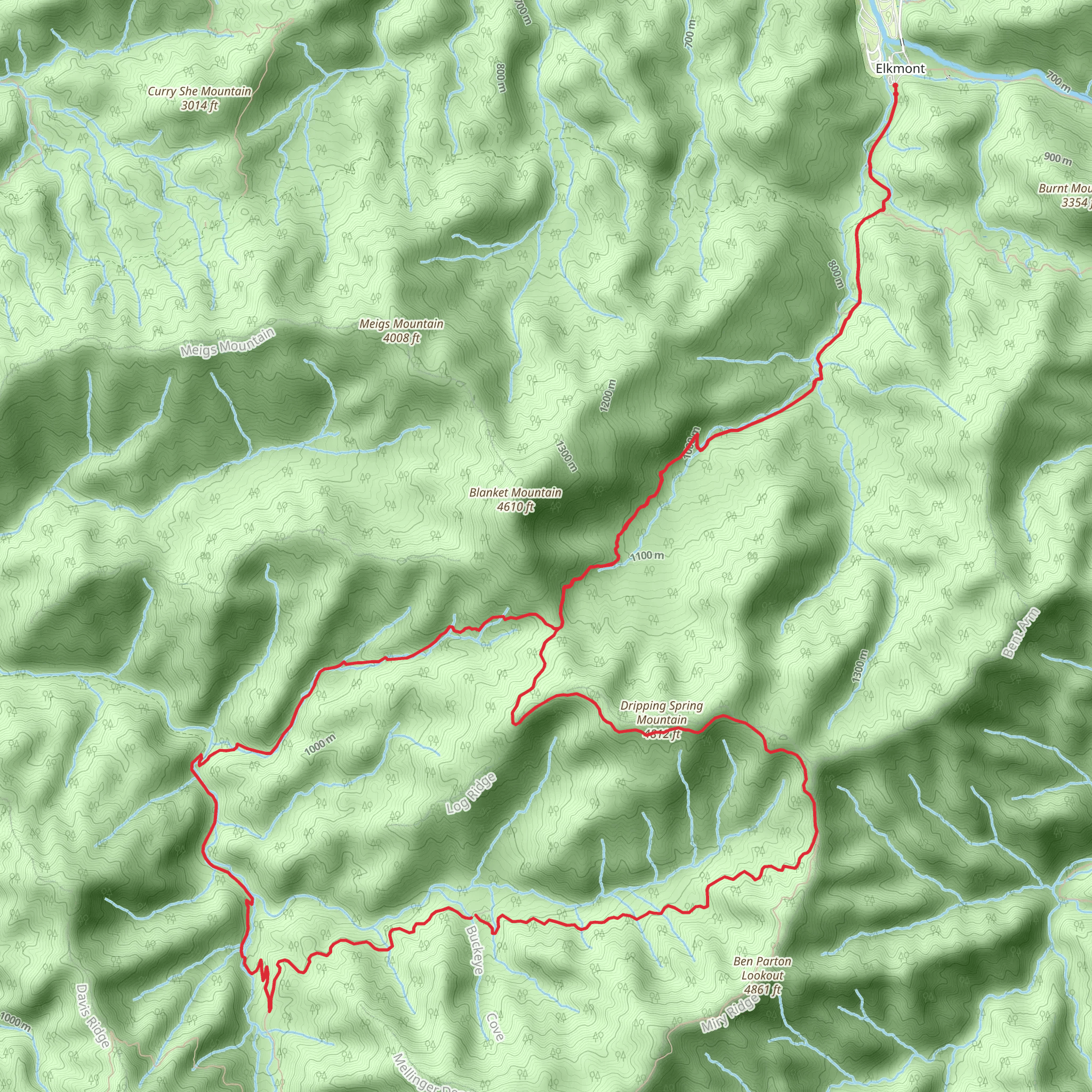 Jakes Creek and Lynn Camp Prong Trail mobile static map