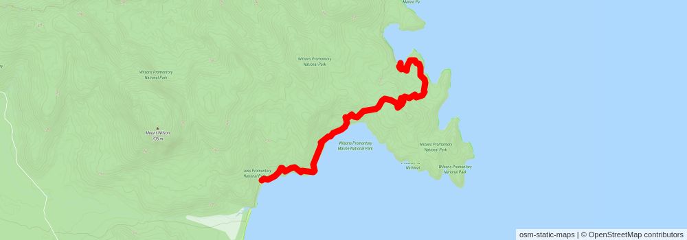 Tidal River to Refuge Cove Hike stage 2 Map